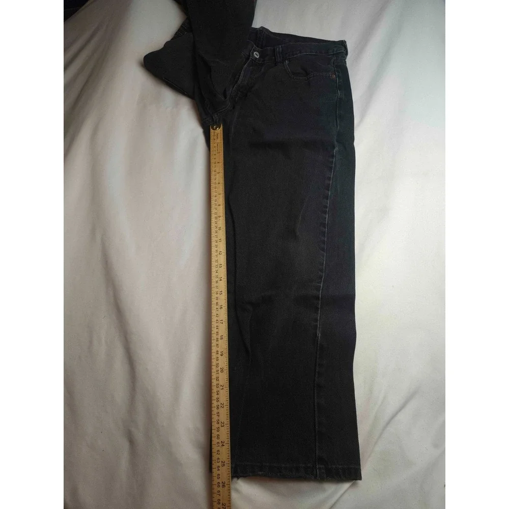 Levi's 550 Jeans Mens Size 34x28 Black Denim Relaxed Fit Straight Leg Casual